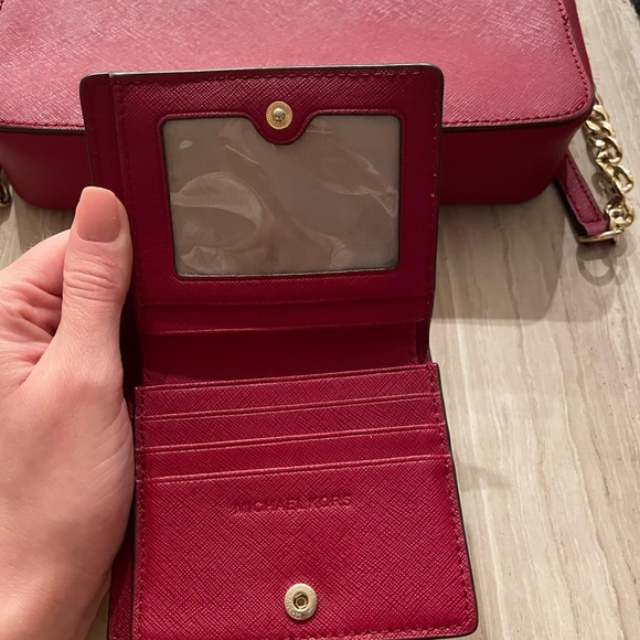 Michael Kors red purse and wallet sold as set. Slightly used. - Picture 5 of 6